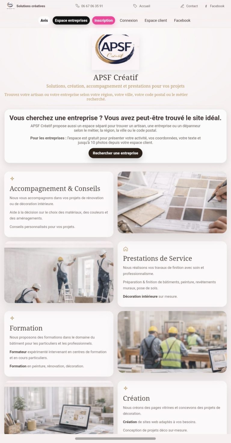 peintre – Aménagement intérieur – photo du service